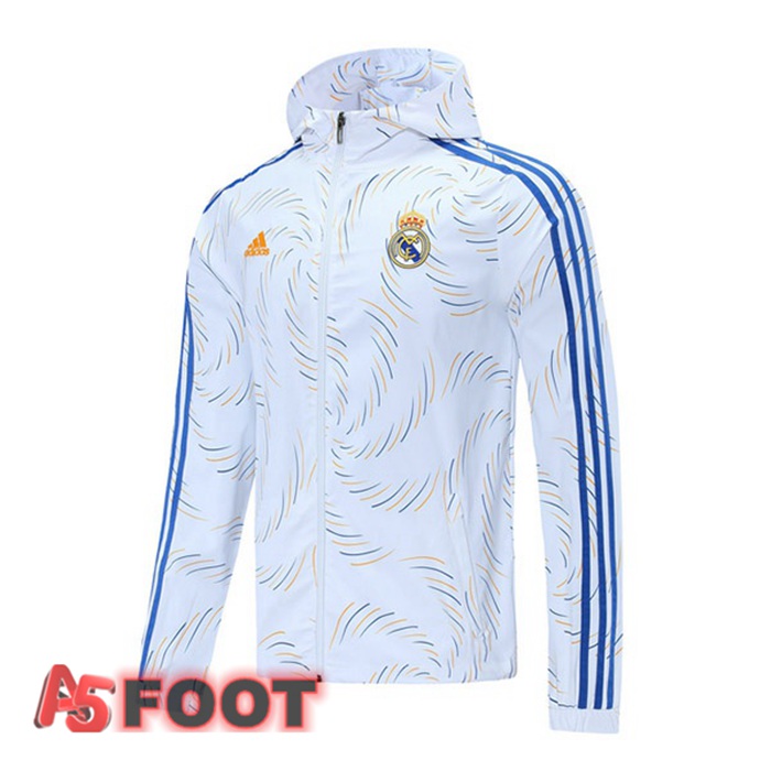 Coupe Vent Real Madrid Blanc 2021/2022