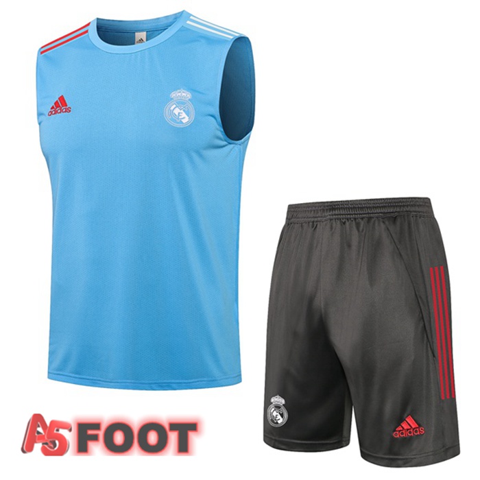 Gilet de Foot Real Madrid + Shorts Bleu 2021/2022