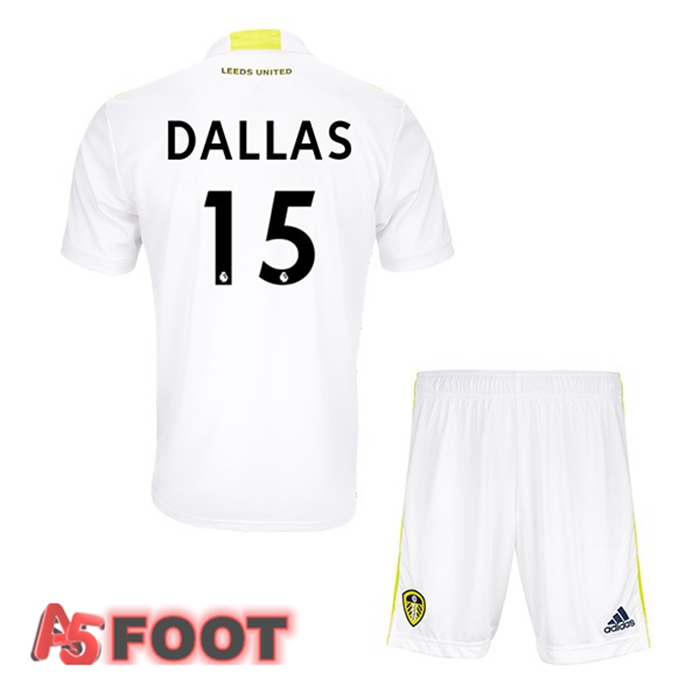 Maillot Leeds United (DALLAS 15) Enfant Domicile Blanc 2021/22