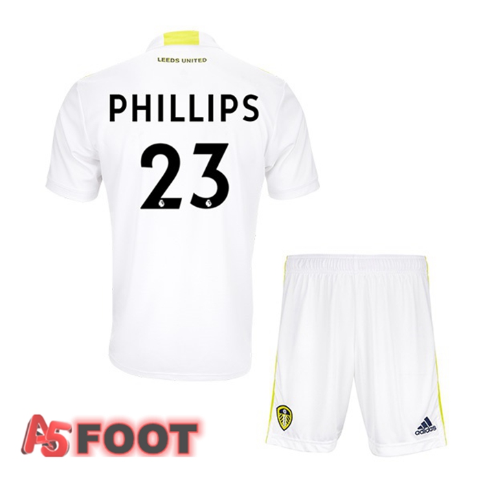 Maillot Leeds United (PHILLIPS 23) Enfant Domicile Blanc 2021/22