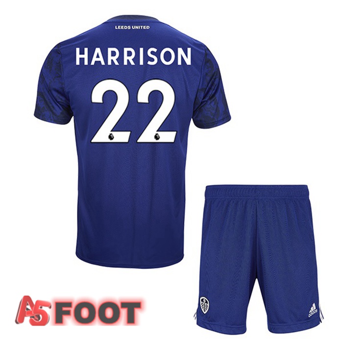 Maillot Leeds United (HARRISON 22) Enfant Exterieur Bleu 2021/22