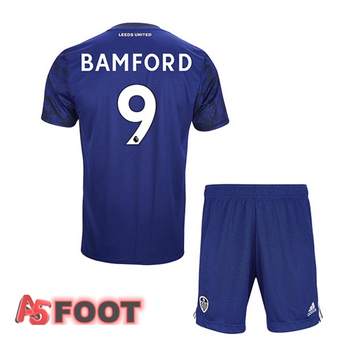 Maillot Leeds United (BAMFORD 9) Enfant Exterieur Bleu 2021/22