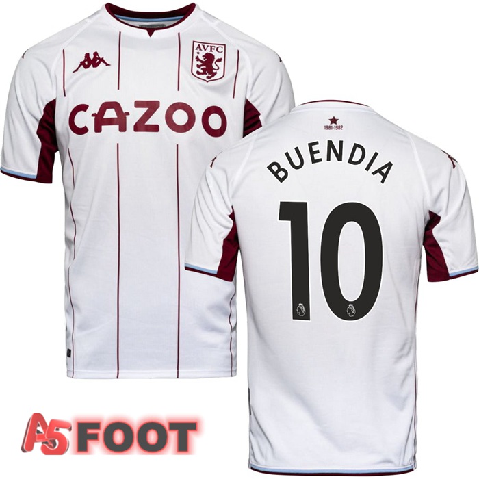 Maillot Aston Villa (BUENDIA 10) Exterieur Blanc 2021/2022