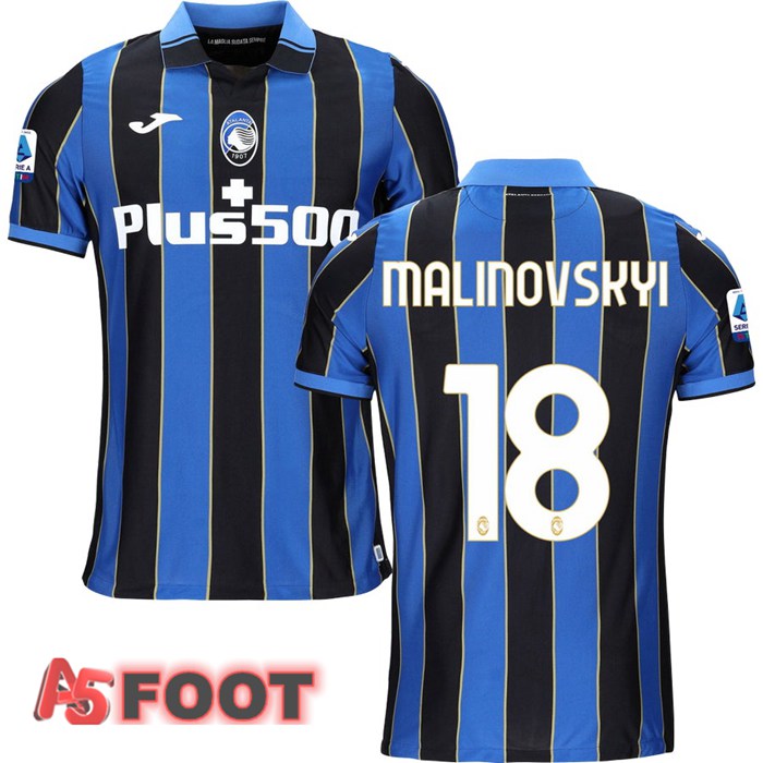 Maillot Atalanta（MALINOVSKYI 18）Domicile Bleu/Noir 2021/2022