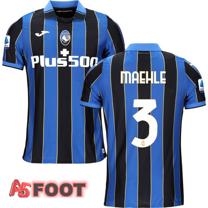 Maillot Atalanta（MAEHLE 3）Domicile Bleu/Noir 2021/2022