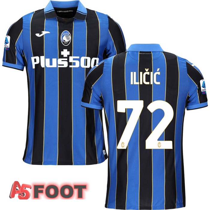 Maillot Atalanta（ILICIC 72）Domicile Bleu/Noir 2021/2022