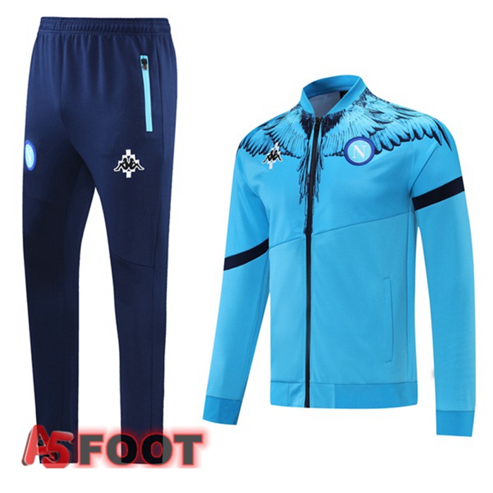 Veste Survetement de Foot SSC Naples Bleu 2021/2022