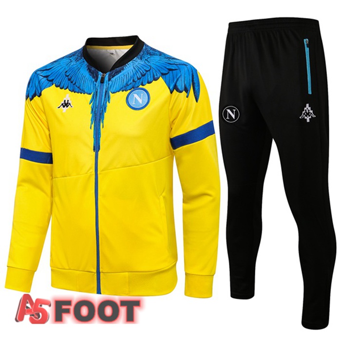 Veste Survetement de Foot SSC Naples Jaune Bleu 2021/2022