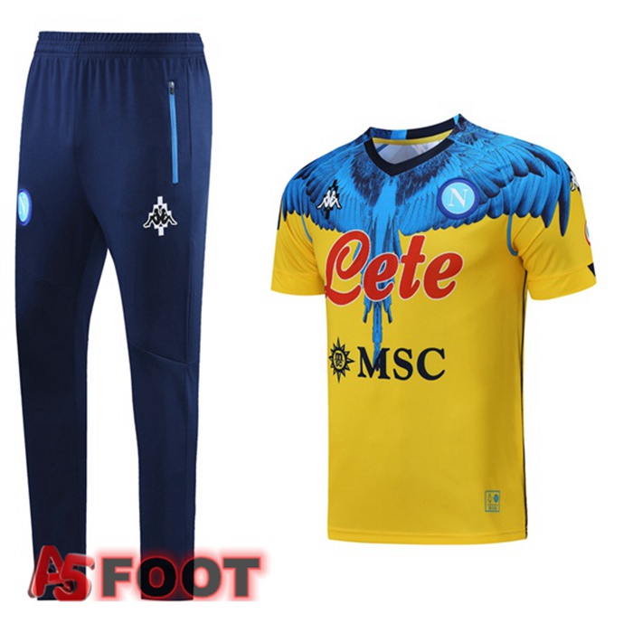 Training T-Shirts SSC Naples + Pantalon Jaune 2021/2022