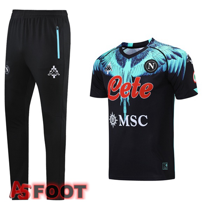 Training T-Shirts SSC Naples + Pantalon Noir 2021/2022