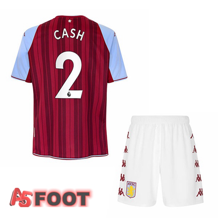 Maillot Aston Villa (Cash 2) Enfant Domicile Rouge 2021/22