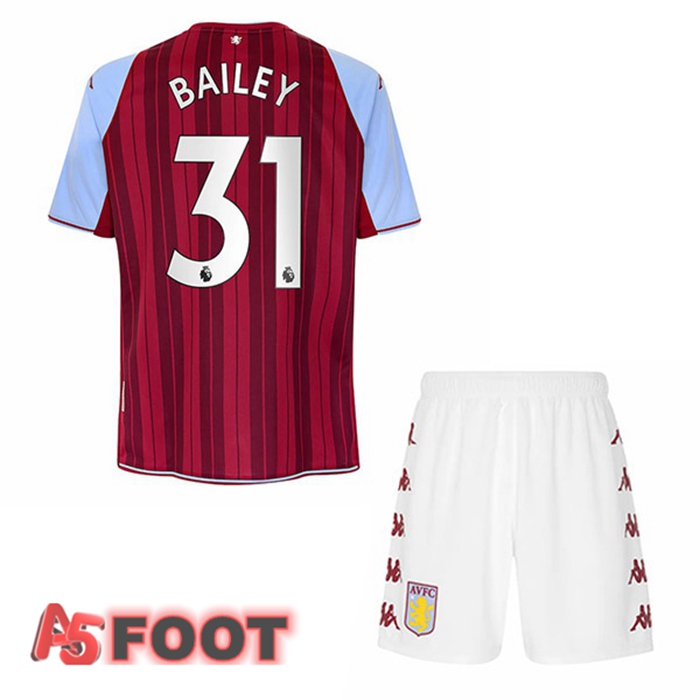 Maillot Aston Villa (Bailey 31) Enfant Domicile Rouge 2021/22