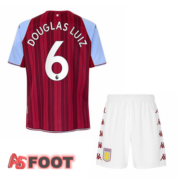Maillot Aston Villa (Douglas Luiz 6) Enfant Domicile Rouge 2021/22