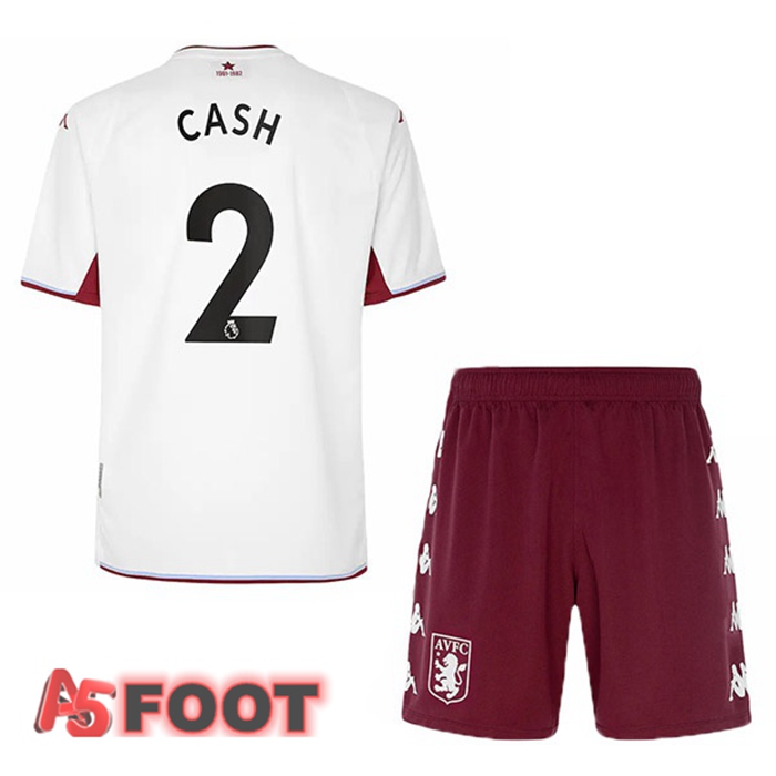 Maillot Aston Villa (Cash 2) Enfant Exterieur Blanc 2021/22