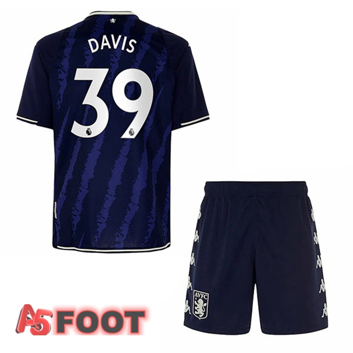 Maillot Aston Villa (Davis 39) Enfant Third Bleu 2021/22