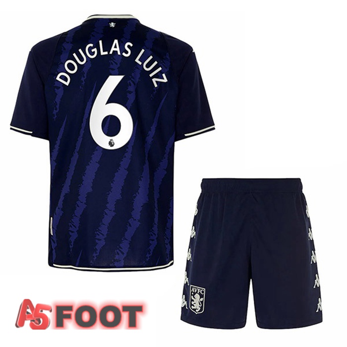 Maillot Aston Villa (Douglas Luiz 6) Enfant Third Bleu 2021/22