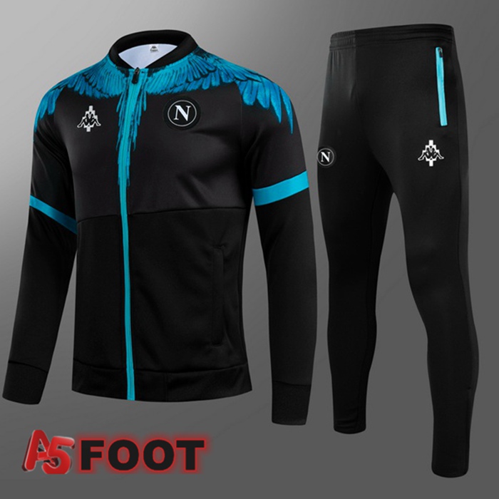 Veste Survetement Enfant SSC Naples Noir Bleu 2021/2022