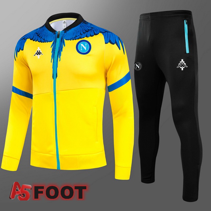 Veste Survetement Enfant SSC Naples Jaune Bleu 2021/2022