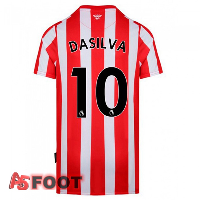 Maillot Brentford FC (DASILVA 10) Domicile Rouge/Blanc 2021/22