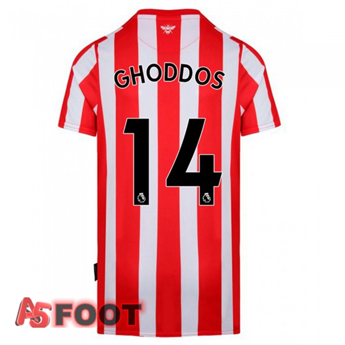 Maillot Brentford FC (GHODDOS 14) Domicile Rouge/Blanc 2021/22