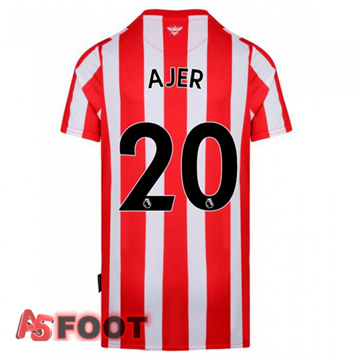 Maillot Brentford FC (AJER 20) Domicile Rouge/Blanc 2021/22