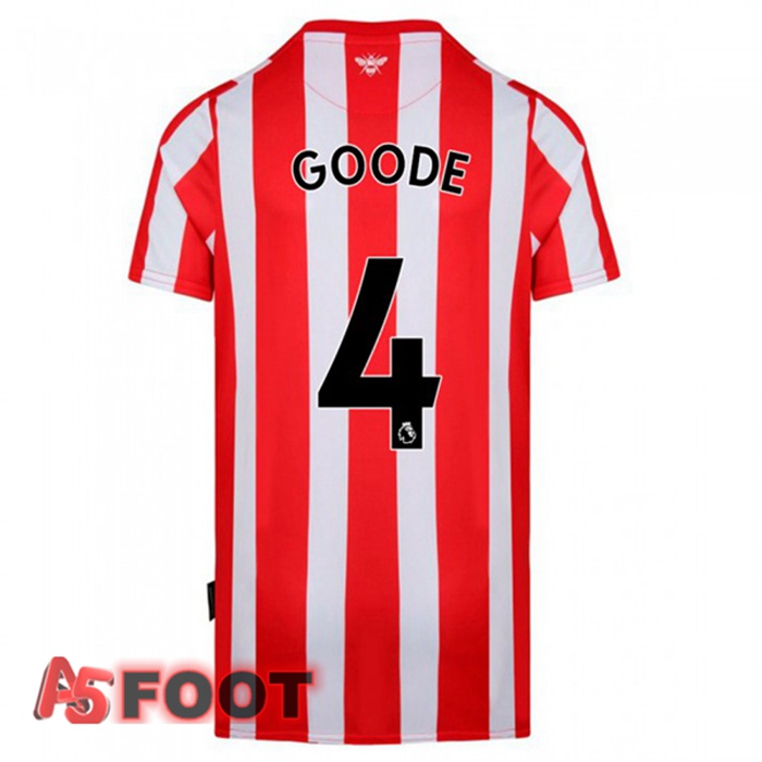 Maillot Brentford FC (GOODE 4) Domicile Rouge/Blanc 2021/22