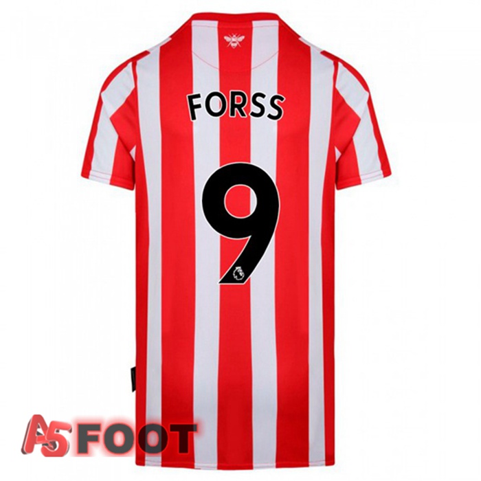 Maillot Brentford FC (FORSS 9) Domicile Rouge/Blanc 2021/22