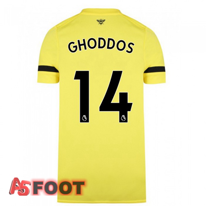 Maillot Brentford FC (GHODDOS 14) Exterieur Jaune 2021/22
