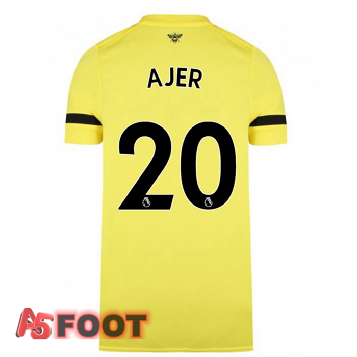 Maillot Brentford FC (AJER 20) Exterieur Jaune 2021/22