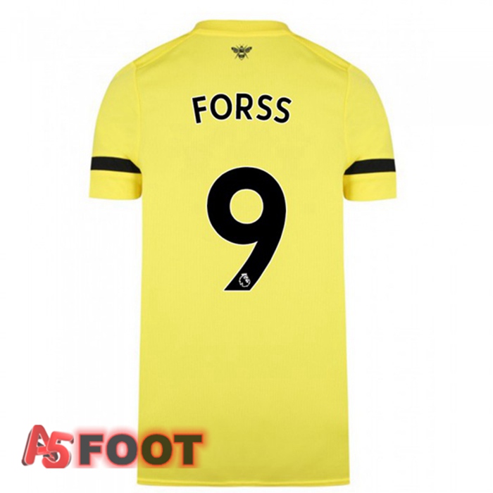 Maillot Brentford FC (FORSS 9) Exterieur Jaune 2021/22