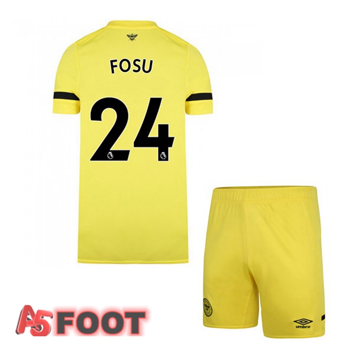 Maillot Brentford FC (FOSU 24) Enfant Exterieur Jaune 2021/22