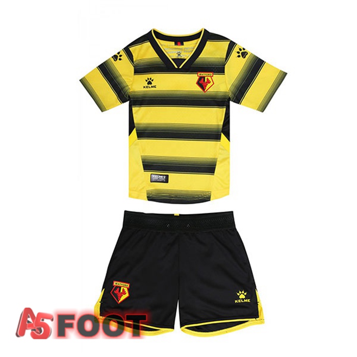 Maillot Watford FC Enfant Domicile Jaune/Noir 2021/22