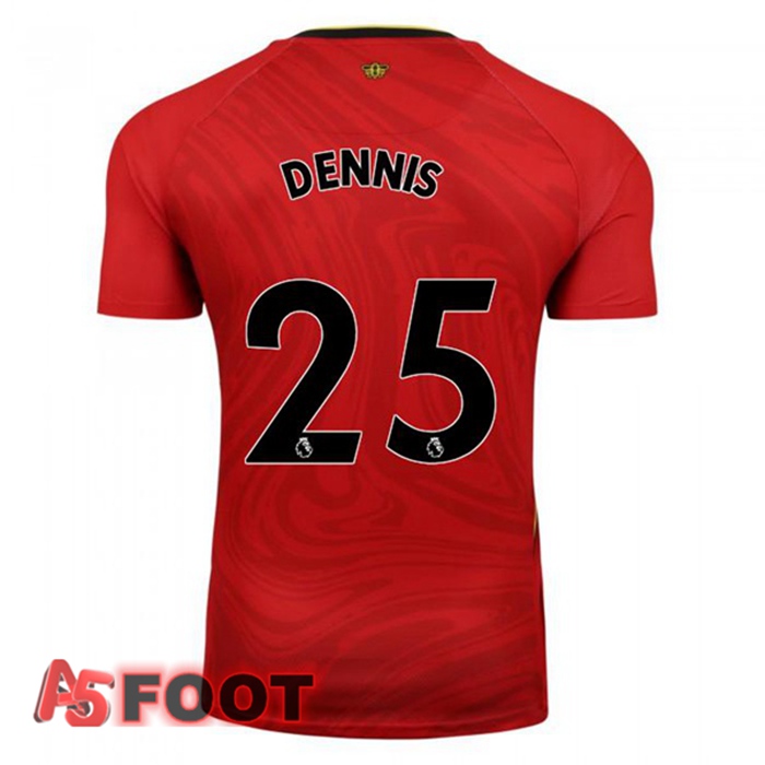 Maillot Watford FC (DENNIS 25) Exterieur Rouge 2021/22