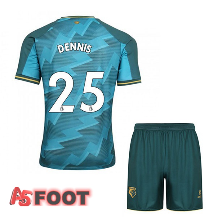 Maillot Watford FC (DENNIS 25) Enfant Third Bleu 2021/22