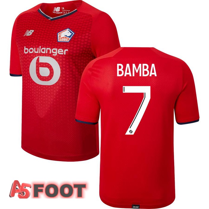 Maillot Lille OSC (BAMBA 7) Domicile Rouge 2021/2022