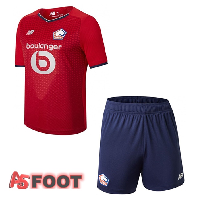Maillot Lille OSC Enfant Domicile Rouge 2021/2022