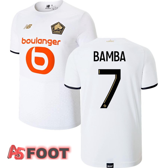 Maillot Lille OSC (BAMBA 7) Exterieur Blanc 2021/2022