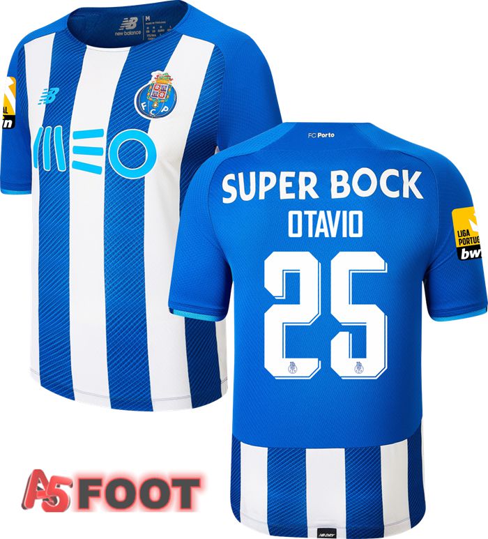 Maillot FC Porto (OTAVIO 25) Domicile Blanc/Bleu 2021/2022