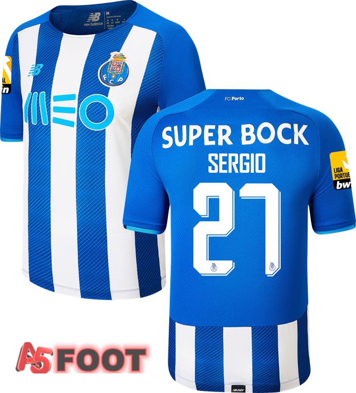 Maillot FC Porto (SERGIO 27) Domicile Blanc/Bleu 2021/2022