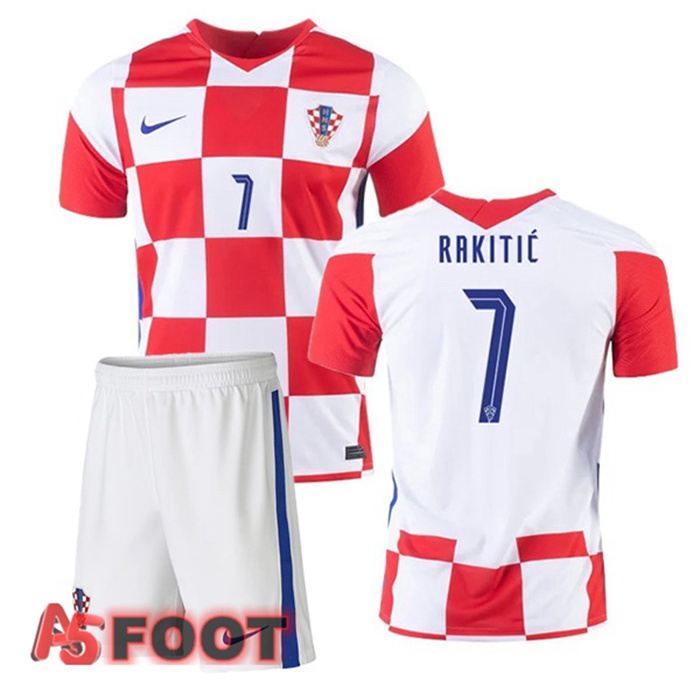 Maillot Equipe de Croatie (RAKITIĆ 7) Enfant Domicile 2020/2021