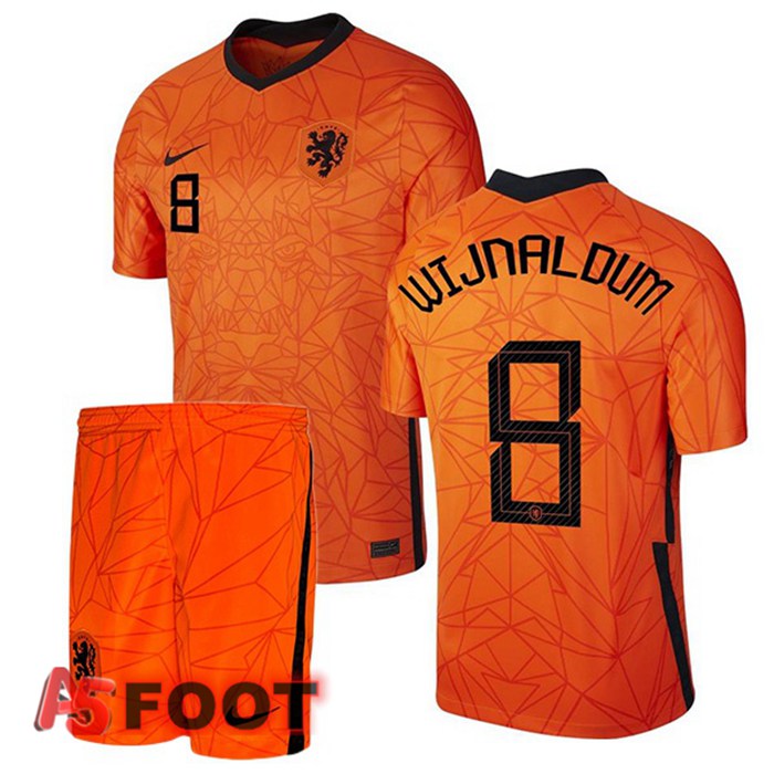 Maillot Equipe de Pays-Bas (WIJNALDUM 8) Enfant Domicile 2020/2021