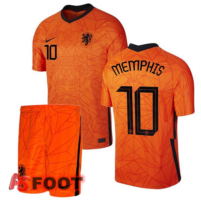 Maillot Equipe de Pays-Bas (MEMPHIS 10) Enfant Domicile 2020/2021