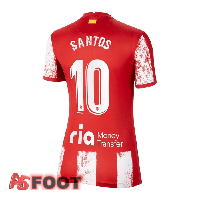 Maillot Atletico Madrid (CORREA 10) Femme Domicile Rouge/Blanc 2021/2022
