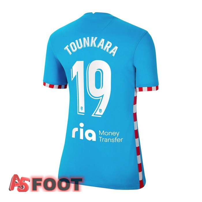 Maillot Atletico Madrid (Cunha 19) Femme Third Bleu 2021/2022