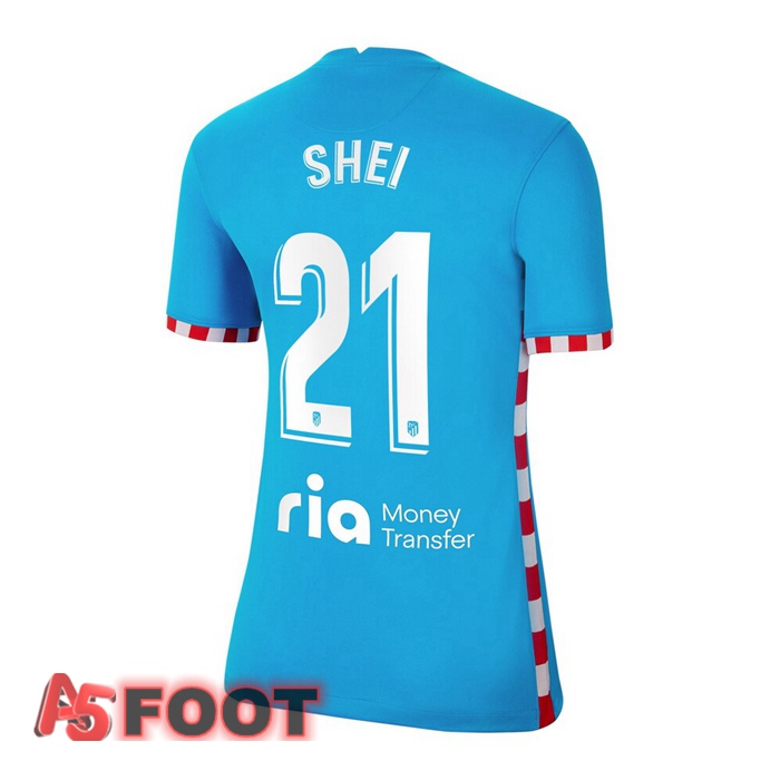 Maillot Atletico Madrid (CARRASCO 21) Femme Third Bleu 2021/2022