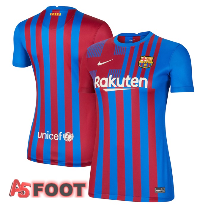 Maillot de Foot FC Barcelone Femme Domicile Rouge/Bleu 2021/2022