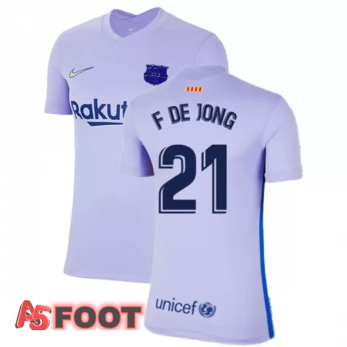 Maillot FC Barcelone (F. De Jong 21) Femme Exterieur Violet 2021/2022