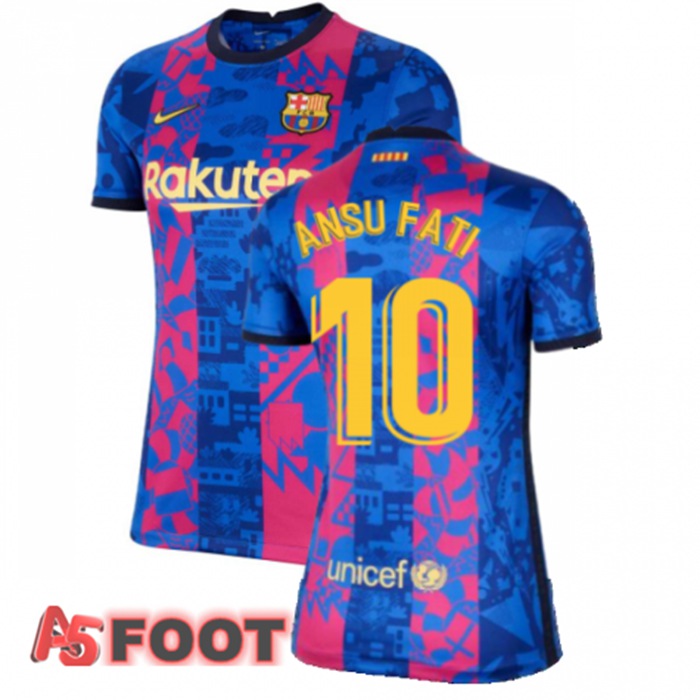 Maillot FC Barcelone (ANSU FATI 10) Femme Third 2021/2022