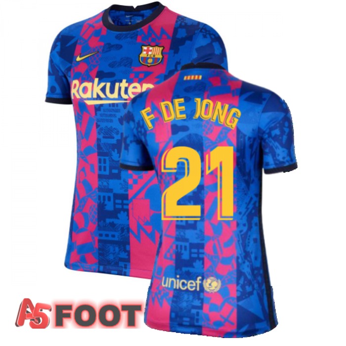 Maillot FC Barcelone (F. De Jong 21) Femme Third 2021/2022