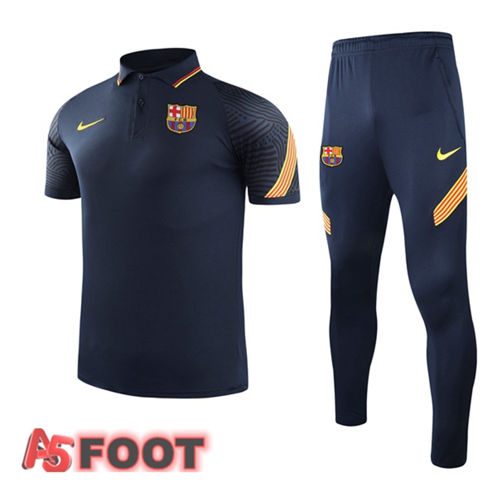 Polo de Foot FC Barcelone + Pantalon Gris Fonce 2021/2022